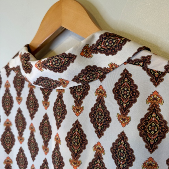 ZARA | NWT Retro Floral Pattern Lightweight Oversized Mod Tunic Blouse - Picture 9 of 17